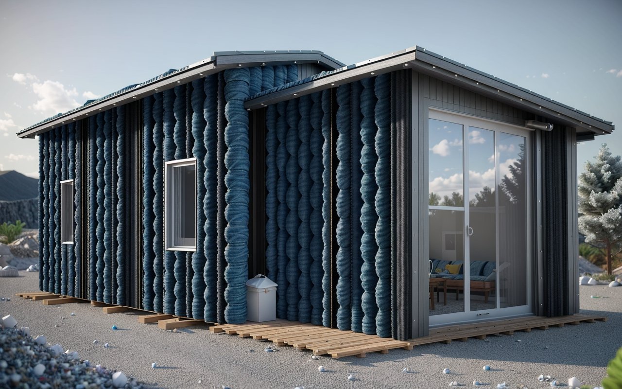 Использование переработанных джинсовых отходов как экологичного утеплителя для стен модульных домов - Модульные дома 00561 1908455945