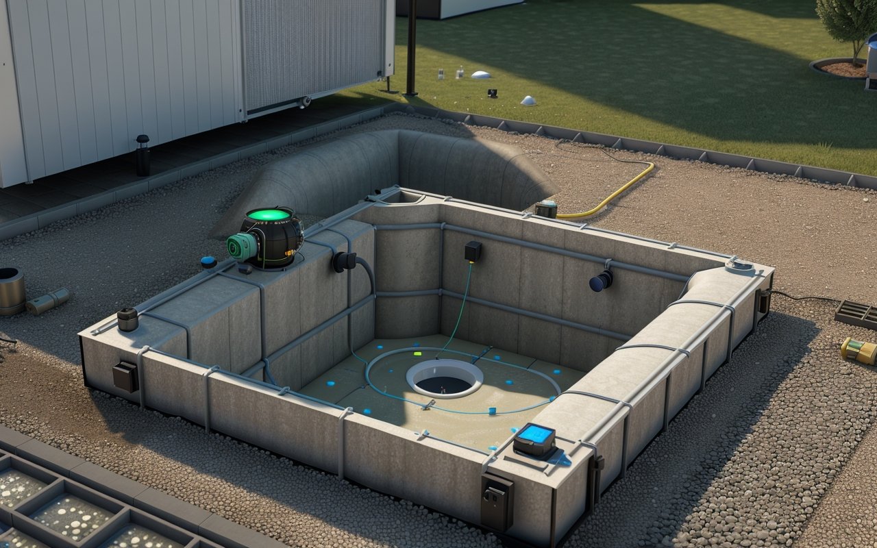 Как интегрировать умные датчики в модульный септик для автономного контроля заполнения и состояния - Модульные дома 00704 1899638554