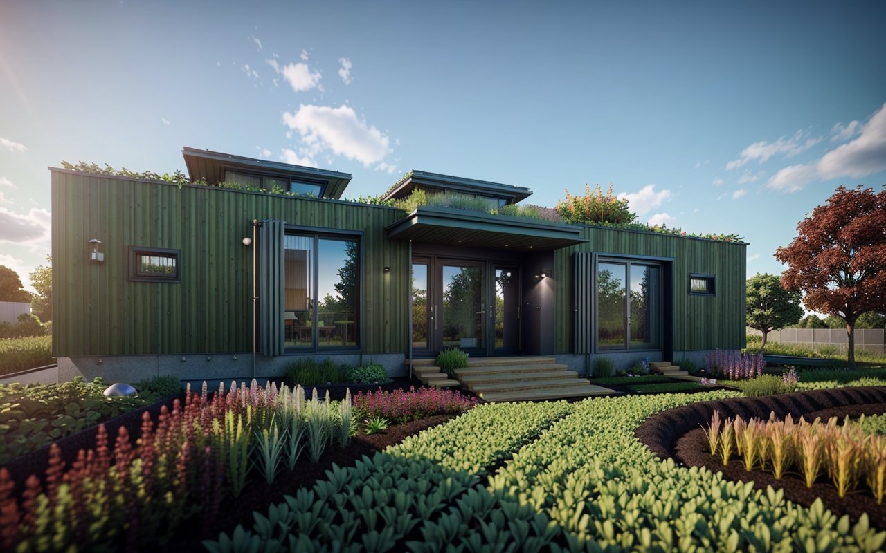 Зеленые кровли с съедобными растениями для модульных домов: экология и урожай - Модульные дома 00853 523062197