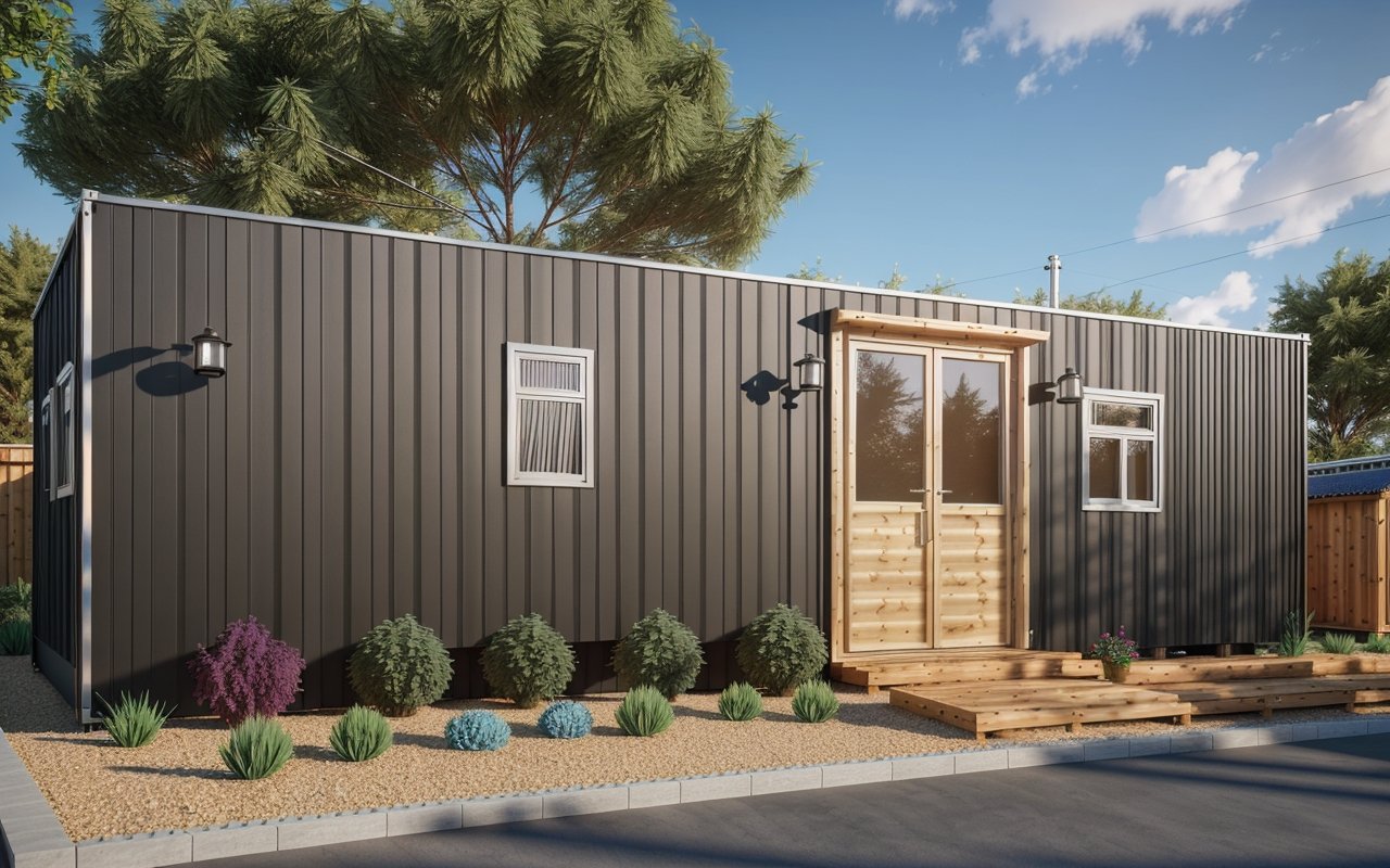 Экологичные заборы из переработанных материалов для модульных домов: стиль и устойчивость - Модульные дома 00893 2618623777